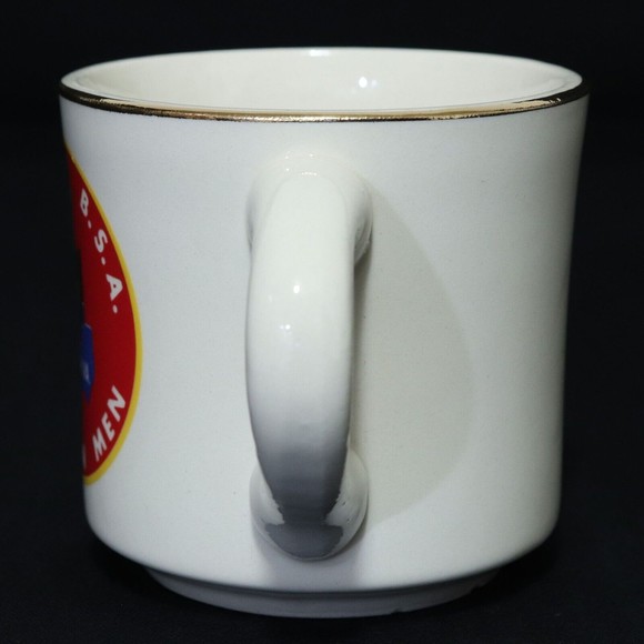 Boy Scouts VTG BSA Ceramic Mug Region 4 Buckskin Men Ohio, Kentucky Gold Rim Cup - Picture 4 of 6